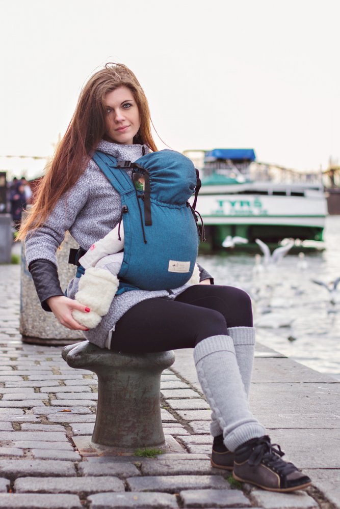 Nosítko Storchenwiege tyrkys