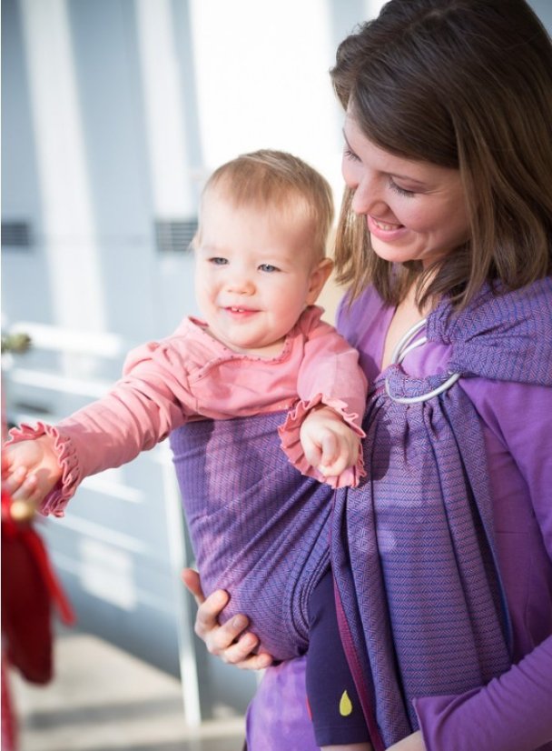 Ring sling Leo rosé