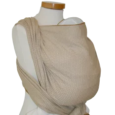 Šátek na nošení dětí Storchenwiege, vzor Leo přírodní