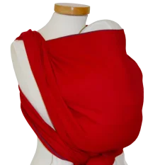 Šátek na nošení dětí Storchenwiege, vzor Leo červený