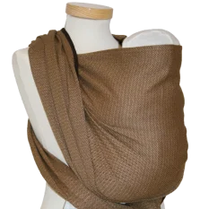 Šátek na nošení dětí Storchenwiege, vzor Leo café