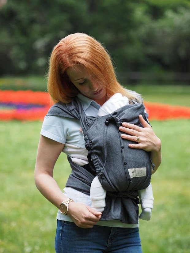 WrapBabyCarrier Storchenwiege, grafit