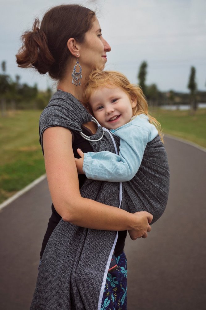 Ring sling Leo šedý